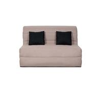 Banquette BZ ORLANDO matelas Dunlopillo 11cm, 140x190, Taupe - pearl taupe