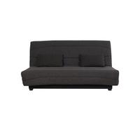 Banquette convertible Clic Clac ESTEBAN - RELAXIMA - couchage 130 x 190, rangement intégré cape charbon