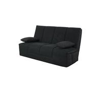 Banquette CC LOS ANGELES 130x190, matelas Dunlopillo, coton noir