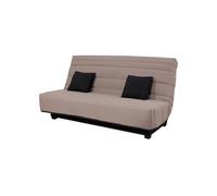 Canapé lit Axel CC 130 mousse 35 kg couette taupe