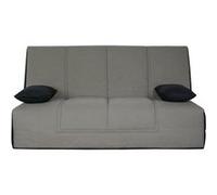 Banquette Clic-Clac 130 VIRGINIA coton gris - matelas latex Dunlopillo Gris G