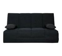 Banquette Clic-Clac 130 VIRGINIA coton noir - matelas latex Dunlopillo