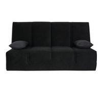 Banquette Clic-Clac 130 VIRGINIA angel noir - matelas latex Dunlopillo