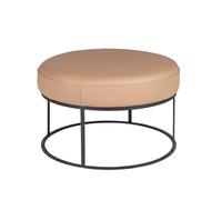 Banquette circulaire Angel Cerdá moderne cuir marron acier noir Modèle 5190