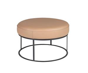 Banquette circulaire Angel Cerdá moderne cuir marron acier noir Modèle 5190