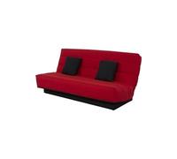 Banquette Clic clac 120x190 - Tissu rouge - MELISSA