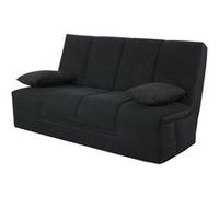 Banquette Clic-Clac 130 LOS ANGELES coton noir - matelas Dunlopillo Noir G