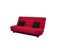 Banquette Clic-Clac 130 ORLANDO pearl - matelas Dunlopillo - Rouge