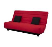 Banquette Clic-Clac 130 ORLANDO pearl - matelas Dunlopillo - Rouge Rouge G