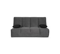 Banquette clic-clac, 130x190, matelas Dunlopillo, gris