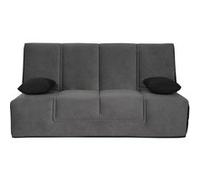 Banquette clic-clac, 130x190, matelas Dunlopillo, gris