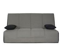 Banquette Clic-Clac 130 VIRGINIA coton gris - matelas latex Dunlopillo Gris G