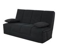 Banquette Clic-Clac 130 VIRGINIA coton noir - matelas latex Dunlopillo Noir G