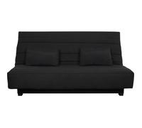 Banquette Clic clac 2 places REVEUR - Tissu noir - Matelas DUNLOPILLO - Couchage 188x128 cm
