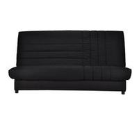 Banquette clic-clac 3 places 192 x 95 cm tissu noir Noir G