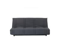 Banquette clic clac 3 places anthracite Style contemporain L 193 P 92 cm LENA Gris