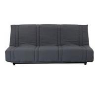 Banquette clic clac 3 places anthracite Style contemporain L 193 P 92 cm LENA Gris