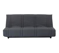 Banquette clic clac 3 places - tissu Noir - Style contemporain - L 193 x P 92 cm gris