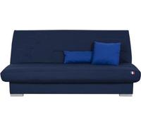 Banquette clic clac 3 places - Bleu - Couchage 120x190 cm