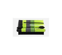 Banquette clic-clac - 3 places - Coton Piste Vert - 190 x 92 x 96 cm - DREAM