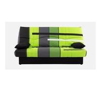 Banquette clic-clac - 3 places - Coton Piste Vert - 190 x 92 x 96 cm - DREAM Vert G