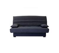 Banquette clic clac 3 places Matelas 17 cm Tissu anthracite L199 P96 H103 cm CHL