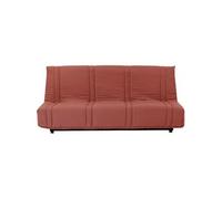 Banquette clic clac 3 places Terracotta 100% coton L 193 P 92 cm LENA