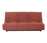 Banquette clic clac 3 places Terracotta 100% coton L 193 P 92 cm LENA