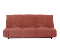 Banquette clic clac 3 places - Terracotta - 100% coton - L 193 x P 92 cm - LENA