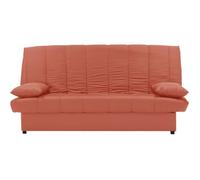 Banquette clic clac 3 places - Tissu 100% coton Terracotta - Style Contemporain - L 190 x P92 cm - MILA