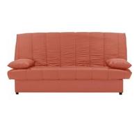 Banquette clic clac 3 places - Tissu 100% coton Terracotta - Style Contemporain - L 190 x P92 cm - MILA