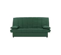 Banquette clic clac 3 places - Tissu 100% coton Vert - Style Contemporain - L 190 x P92 cm - MILA Vert