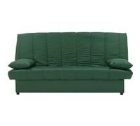 Banquette clic clac 3 places - Tissu 100% coton Vert - Style Contemporain - L 190 x P92 cm - MILA Vert G