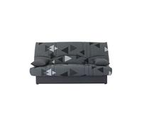 Banquette clic clac 3 places - tissu Bikini gris - Style contemporain - L 190 x P 92 cm - DREAM