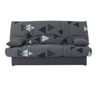 Banquette clic clac 3 places - tissu Bikini gris - Style contemporain - L 190 x P 92 cm - DREAM gris G