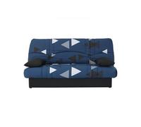 Banquette clic clac 3 places tissu Bikini Style contemporain L 190 P 92 cm DREAM B