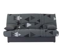Banquette clic clac 3 places tissu Bikini Style contemporain L 190 P 92 cm DREAM G Gris