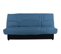 Banquette Clic-clac - 3 places - Tissu Bleu canard - 190 x 90 x 92 cm - PIXIE