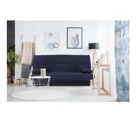 Banquette clic clac 3 places - Tissu bleu foncé - Style Contemporain - L 190 x P 92 cm - DREAM