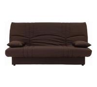 Banquette clic clac 3 places Tissu chocolat Style Contemporain L 190 P 92 cm DREAM