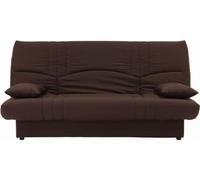 Banquette clic clac 3 places - Tissu chocolat - Style Contemporain - L 190 x P 92 cm - DREAM