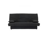 Banquette clic clac 3 places Tissu L 190 P 92 cm DREAM Style Contemporain Noir