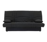 Banquette clic clac 3 places Tissu L 190 P 92 cm DREAM Style Contemporain Noir Noir G