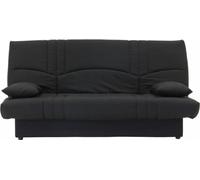 Banquette clic clac 3 places - Tissu noir - L 190 x P 92 cm - DREAM - Style Contemporain