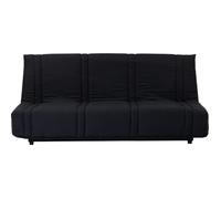 Banquette clic clac 3 places - tissu Noir - Style contemporain - L 193 x P 92 cm