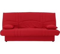 Banquette clic clac 3 places - Tissu rouge - Style Contemporain - L 190 x P 92 cm - DREAM