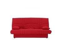 Banquette clic clac 3 places Tissu Style Contemporain L 190 P 92 cm DREAM Rouge