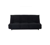Banquette clic clac 3 places tissu Style contemporain L 193 P 92 cm LENA Noir