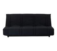 Banquette clic clac 3 places tissu Style contemporain L 193 P 92 cm LENA Noir