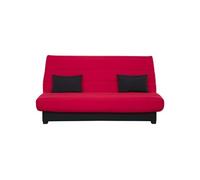 Banquette convertible Clic clac CECILIA - RELAXIMA - Couchage 130 x 190, rangement intégré, pearl rouge